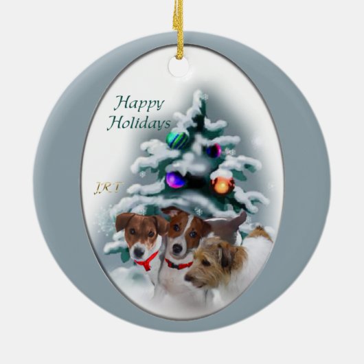 Jack Russell Terrier Weihnachtsgeschenke Ornamente (Hinten)