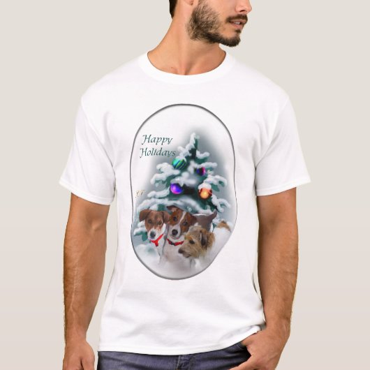 Jack Russell Terrier Weihnachtsgeschenke T-Shirt (Vorderseite)