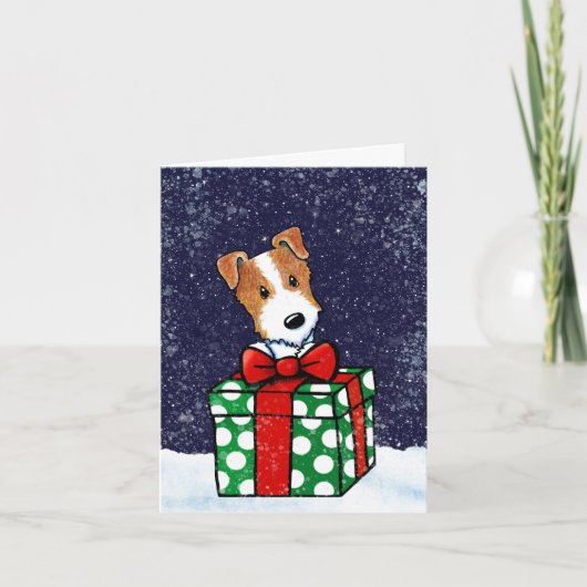 Jack Russell Terrier Weihnachtskarte Karte (Vorderseite)