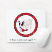 Jack-Russell-Terrier-WeihnachtsTartan Mousepad (Mit Mouse)