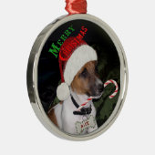 Jack-Russell-Terrier-Weihnachtsverzierung Ornament Aus Metall (Rechts)