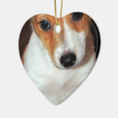 Jack-Russell-Terrier-Welpen-Hundeverzierung Keramikornament (Links)