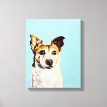 Jack Russell Terrier Whimsical Oil Painting