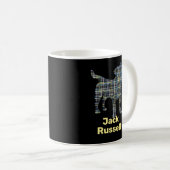 Jack Russell Terrier Yellow&Blue Grid Kaffeetasse (VorderseiteRechts)