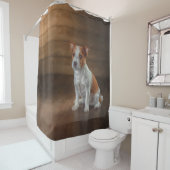 Jack Russell Terrier. Zeichnend Duschvorhang (Beispiel)