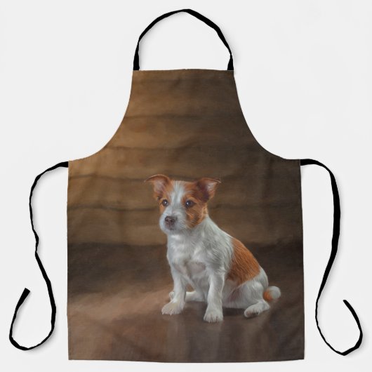 Jack Russell Terrier. Zeichnend Schürze (Vorderseite)