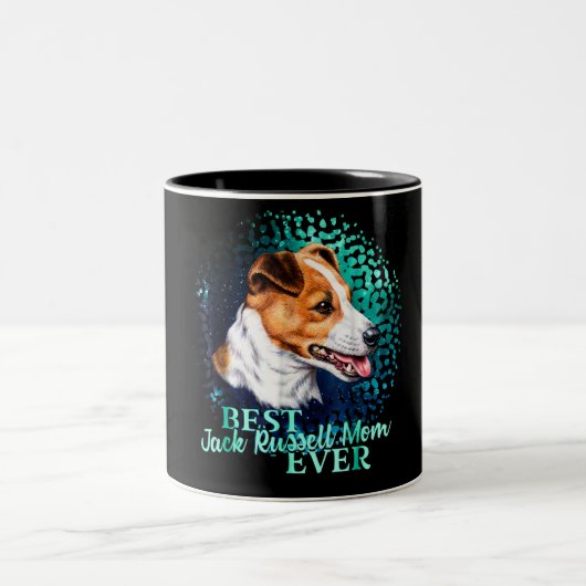 Jack Russell Terrier Zwei-Tone-Kaffee-Tasse Zweifarbige Tasse (Mittel)