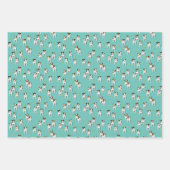 Jack Russell Terriers 3 niedliche Hundemuster Geschenkpapier Set (Vorderseite 3)