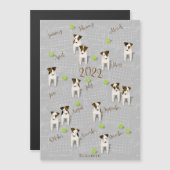 Jack Russell Terriers Dog Liebhaber 2022 Kalender Magnetkarte (Vorne/Hinten)