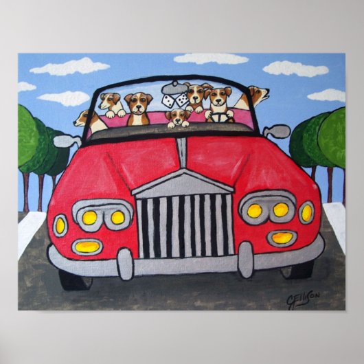 Jack Russell Terriers Joy Ride Poster (Vorne)