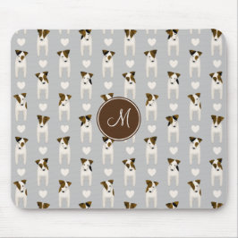 Jack Russell Terriers muster lt grau oder JE Farbe Mousepad