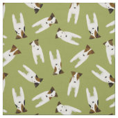 Jack Russell Terriers Muster Oliven oder andere Fa Stoff (Muster)