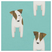 Jack Russell Terriers niedliche Hunde Muster Stoff (Nahaufnahme)