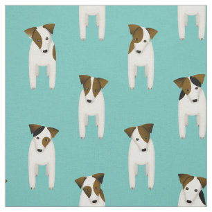 Jack Russell Terriers niedliche Hunde Muster Stoff