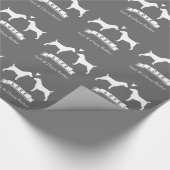 Jack Russell Terriers Wedding Couple mit Text Geschenkpapier (Ecke)