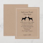 Jack Russell Terriers Wedding Einladung (Vorne/Hinten)