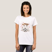Jack Russell Terriers with soccer ball for Valenti T-Shirt (Vorne ganz)