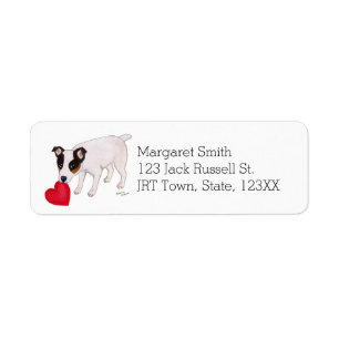 Jack-Russell-Terriervalentine-Adressen-Etiketten