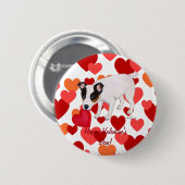 Jack-Russell-Terriervalentine-Knopf Button (Vorne & Hinten)