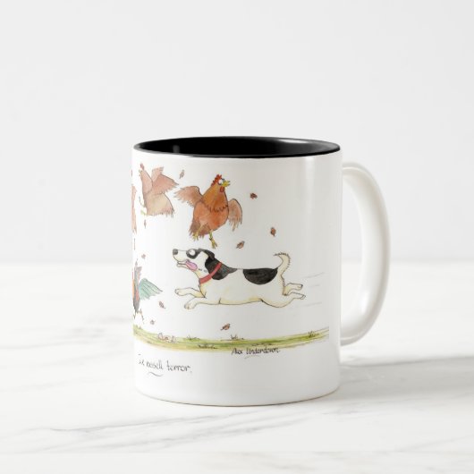 "Jack-Russell-Terror-" Becher Zweifarbige Tasse (VorderseiteRechts)