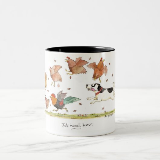 "Jack-Russell-Terror-" Becher Zweifarbige Tasse (Mittel)