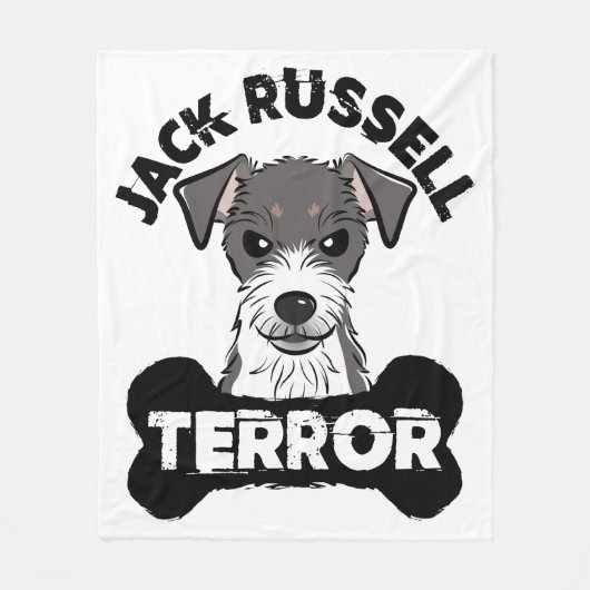 Jack Russell Terror Funny Parsons Terrier Dog Fleecedecke (Vorderseite)