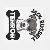Jack Russell Terror Funny Parsons Terrier Dog Fleecedecke (Vorderseite (Horizontal))