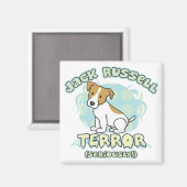 Jack Russell Terror Magnet (Vorderseite/Rückseite)