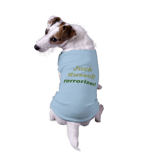 'Jack Russell Terrorizer!' Hundeshirt Top (Schwarz)