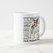 Jack Russell Traits Jumbo Tasse (Vorderseite Rechts)