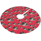 Jack Russell Tree Skirt Polyester Weihnachtsbaumdecke (Schrägansicht)
