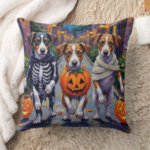 Jack Russell Trick-oder-Treating Halloween-Kostüme Kissen
