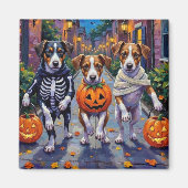 Jack Russell Trick-oder-Treating Halloween-Kostüme Magnet (Vorne)