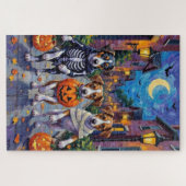 Jack Russell Trick-oder-Treating Halloween-Kostüme Puzzle (Horizontal)