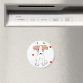 Jack Russell Valentine Oars Magnet (In Situ (Geschirrspüler))
