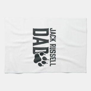 Jack Russell Vater Vintage Pfotenabdruck-Shirt Des Geschirrtuch