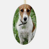 Jack-Russell-Verzierung Keramik Ornament (Rechts)