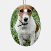 Jack-Russell-Verzierung Keramik Ornament (Hinten)