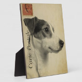 Jack Russell Vintag Postcard Fotoplatte (Seite)