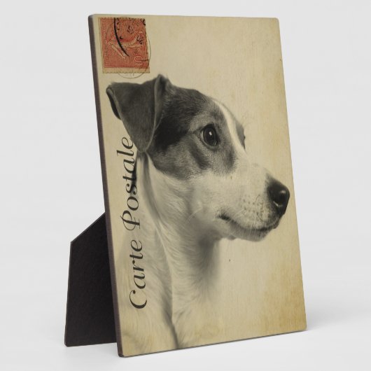 Jack Russell Vintag Postcard Fotoplatte (Seite)