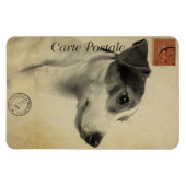 Jack Russell Vintag Postcard Magnet (Horizontal)