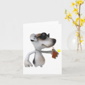 Jack Russell Wearing Sonnenbrillen Mitteilungskart Karte (Gelbe Blume)