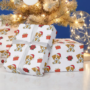 Jack Russell Weihnachten Niedliche Hunde Urlaub Geschenkpapier