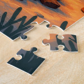 Jack Russell Weihnachts-Camping-Nacht-Gemälde Puzzle (Seite)