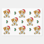 Jack Russell Weihnachtsferien Geschenkpapier Set (Vorderseite 2)