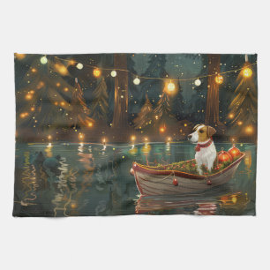 Jack Russell Weihnachtsfestreise Geschirrtuch