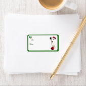 Jack Russell Weihnachtsgeschenk Tag Stickers Adressaufkleber (Insitu)