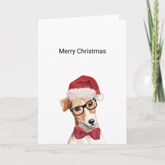Jack Russell Weihnachtskarte Karte (Vorderseite)