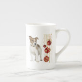 Jack-Russell-Weihnachtsknochen-China-Tasse Porzellantasse (Rechts)