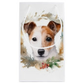 Jack Russell Weihnachtsmann Festliche Jungfrau Kleine Geschenktüte (Rückseite)